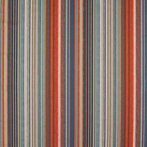 Spectro Stripe Teal/Sedonia/Rust Fabric by Harlequin