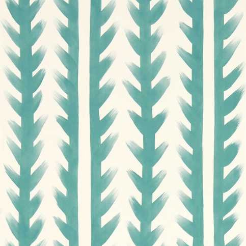 Sticky Grass Aquamarine Wallcovering by Harlequin X Sophie Robinson