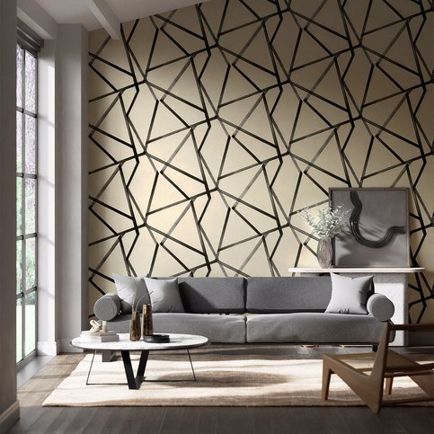 Sumi Linen/Onyx Wallcovering by Harlequin