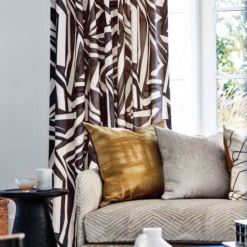 Transverse Ebony Fabric by Harlequin