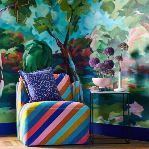 Wiggle Lapis/Spinel Fabric by Harlequin X Sophie Robinson