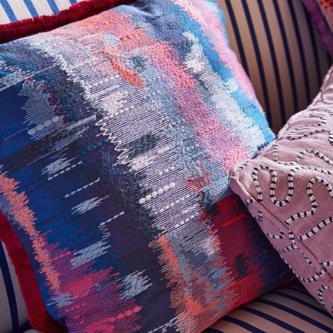 Wilderness Lapis/Carnelian/Ruby Fabric by Harlequin X Sophie Robinson