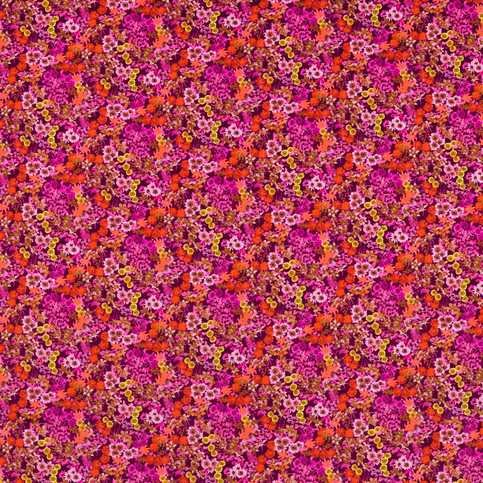 Wildflower Meadow Carnelian/Spinel/Amethyst Velvet Fabric by Harlequin X Sophie Robinson