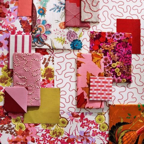 Wildflower Meadow Carnelian/Spinel/Pearl Wallcovering by Harlequin X Sophie Robinson