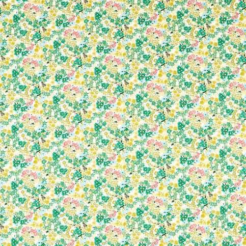 Wildflower Meadow Rose/Emerald/Peridot Fabric by Harlequin X Sophie Robinson