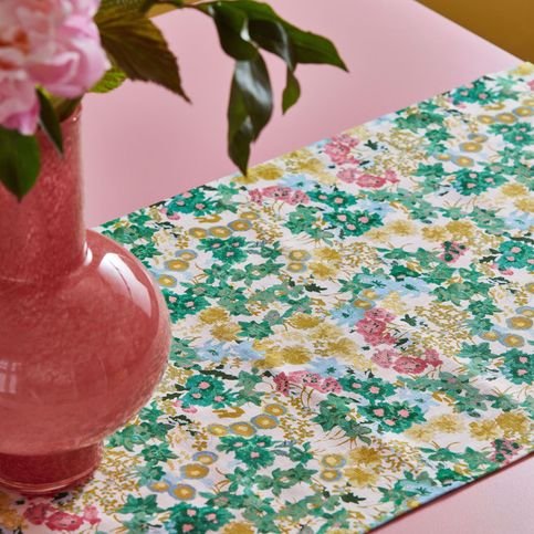 Wildflower Meadow Rose/Emerald/Peridot Fabric by Harlequin X Sophie Robinson
