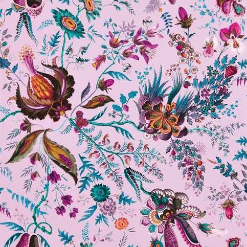 Wonderland Floral Amethyst/Lapis/Ruby Wallcovering by Harlequin X Sophie Robinson