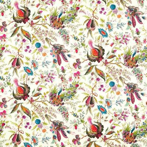 Wonderland Floral Spinel/Peridot/Pearl Fabric by Harlequin X Sophie Robinson