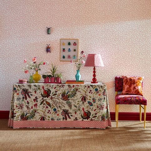 Wonderland Floral Spinel/Peridot/Pearl Fabric by Harlequin X Sophie Robinson