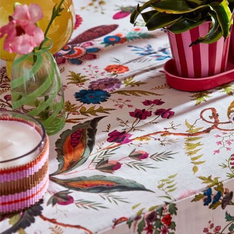 Wonderland Floral Spinel/Peridot/Pearl Fabric by Harlequin X Sophie Robinson