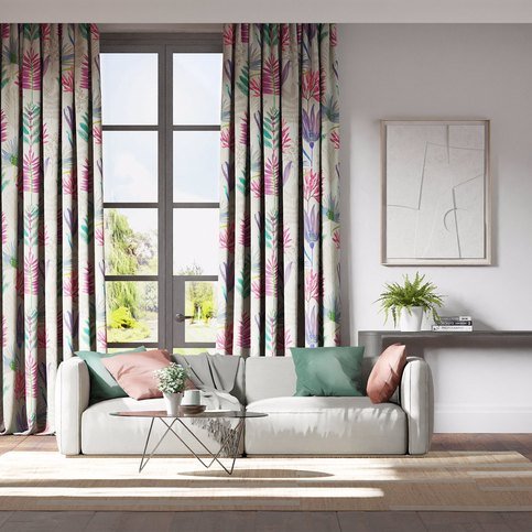 Yasuni Cerise/Lagoon Fabric by Harlequin