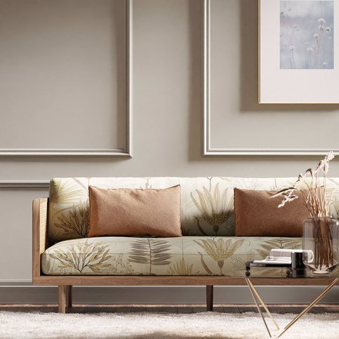 Yasuni Ochre/Linen Fabric by Harlequin