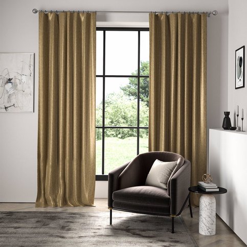 Zela Ink/ Gold Fabric by Harlequin
