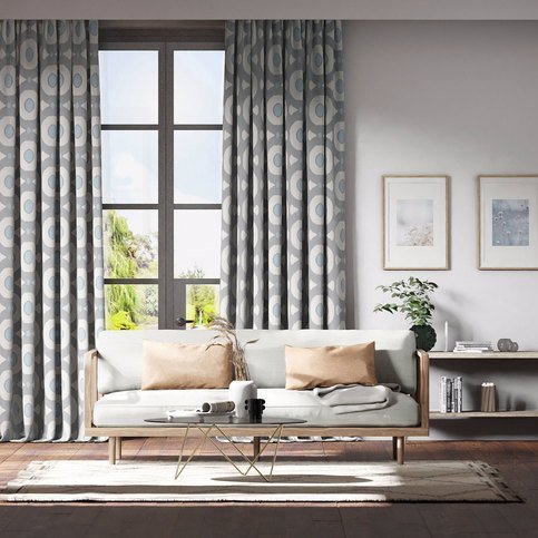 Zinnia Tranquility/Sky Fabric by Harlequin