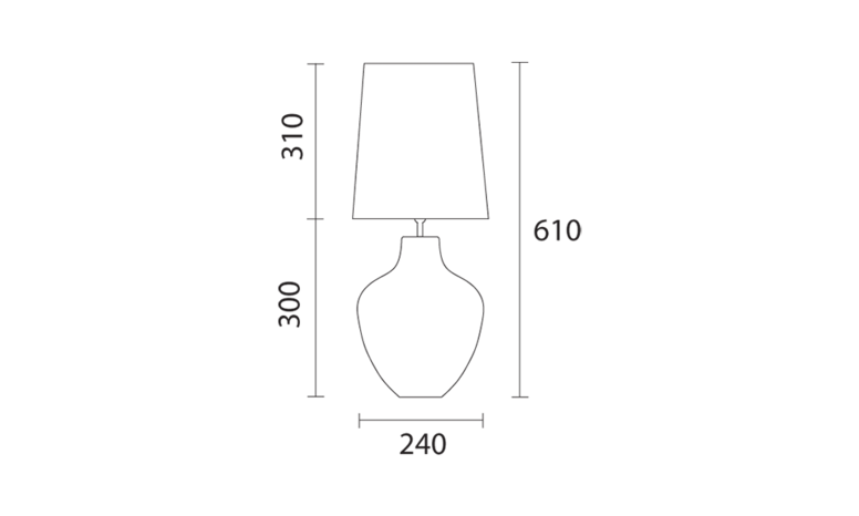 Vivienne Clear Table Lamp by Heathfield 