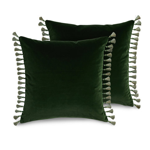 Beauchamp Velvet Cushion Fir by James Hare 