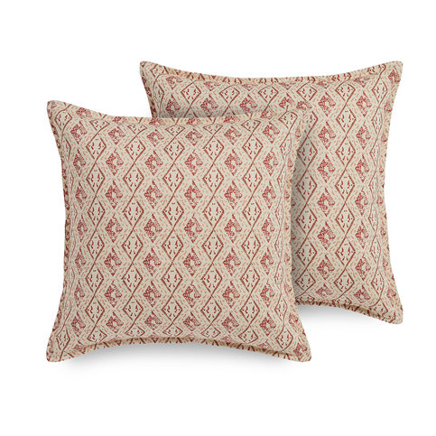 Dacca Cushion Red/Pink by James Hare 