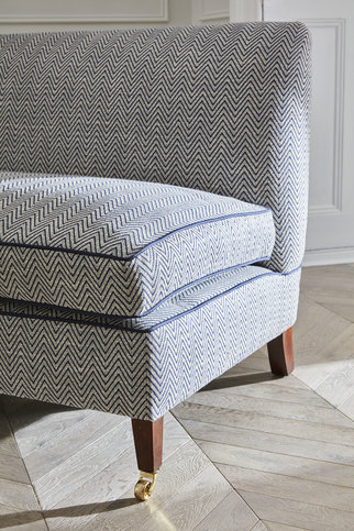 Hicks Midnight Navy Fabric by James Hare 