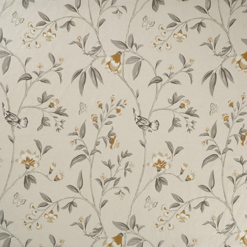 Hidcote Natural/Gold Fabric by James Hare 