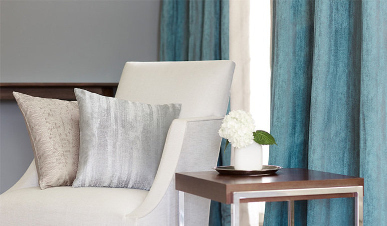 Aurora Silk Grey Wolf Fabric by James Hare 