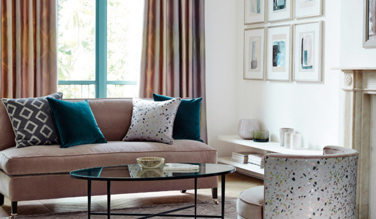 Beauchamp Velvet Jade Fabric by James Hare 