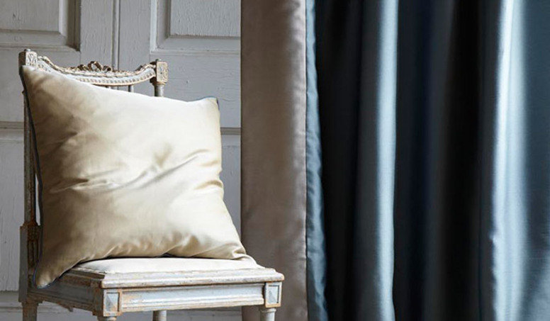 Connaught Silk Chateau Grey Fabric by James Hare
