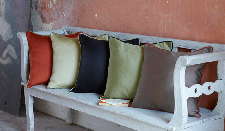 Connaught Silk Mushroom Fabric by James Hare