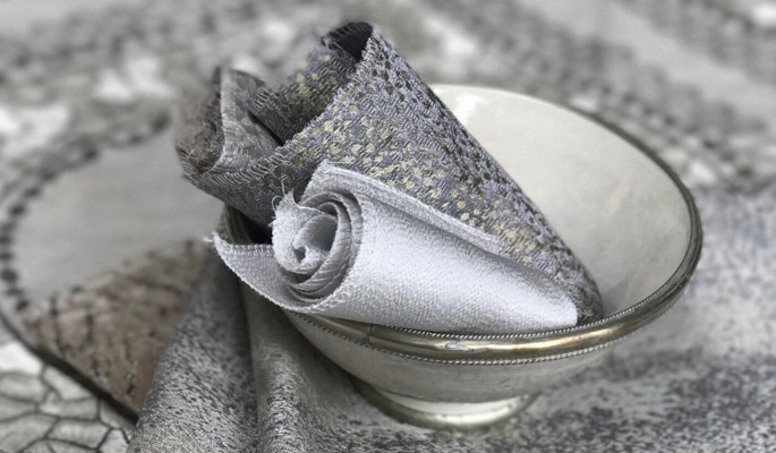 Mineral Silk Ice Blue Fabric by James Hare 