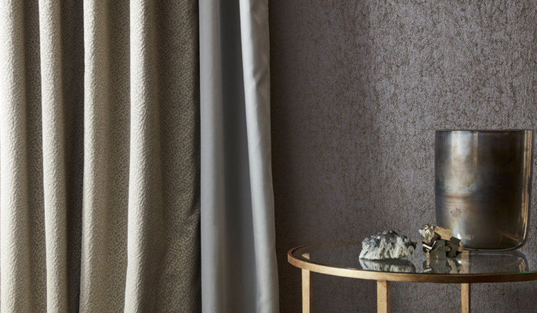 Miramar Silk Silver Fabric by James Hare 