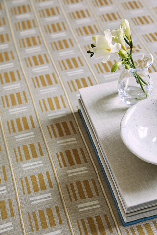 Kiftsgate Gold Fabric by James Hare 