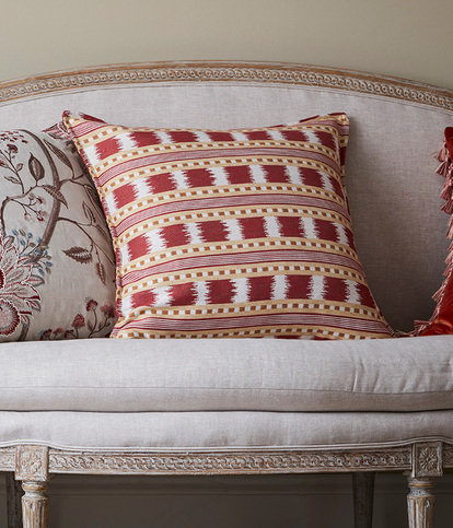 Paxton Cushion Red/Gold by James Hare 