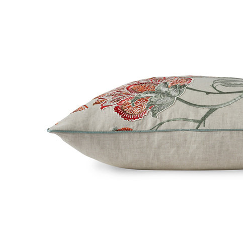 Shalimar Cushion Red/Green by James Hare 