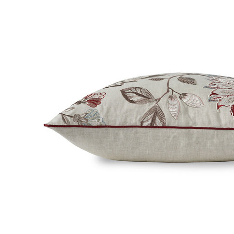 Shalimar Cushion Red/Mushroom by James Hare 