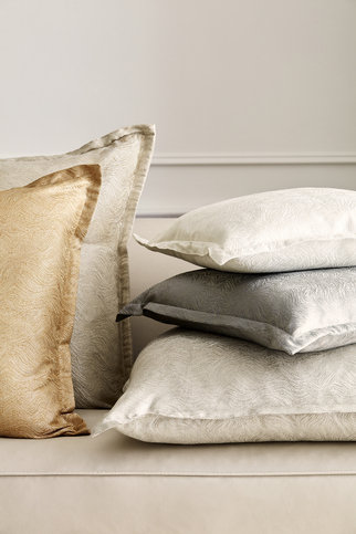 Strata Silk Silver Lining Fabric by James Hare 