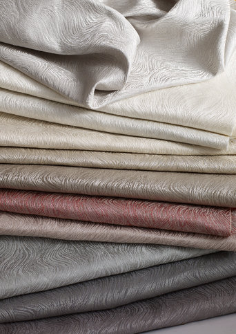 Strata Silk Silver Lining Fabric by James Hare 