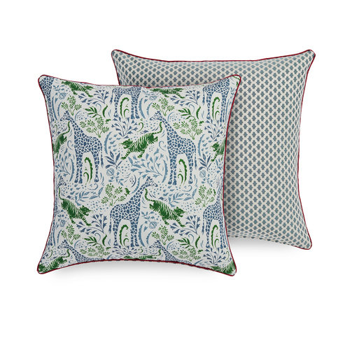 Sylvan Cushion Blue/Green by James Hare 