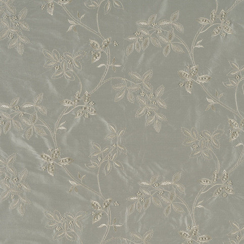 Trailing Tree Silk French Grey Fabric by James Hare 