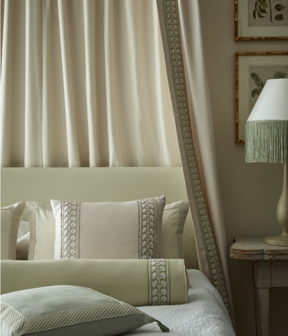 Angel Falls Fringe Soft Sage by James Hare 