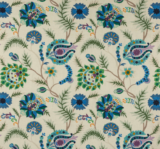 Bukhara Blue Fabric by Jane Churchill