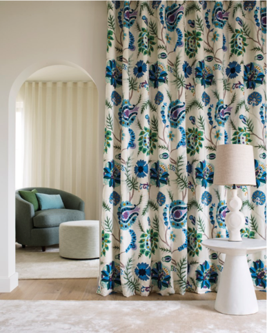 Bukhara Blue Fabric by Jane Churchill