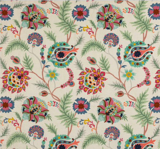 Bukhara Pink/Navy Fabric by Jane Churchill