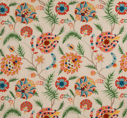 Bukhara Red Fabric by Jane Churchill