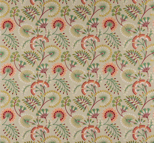 Chiana Red/Green Fabric by Jane Churchill