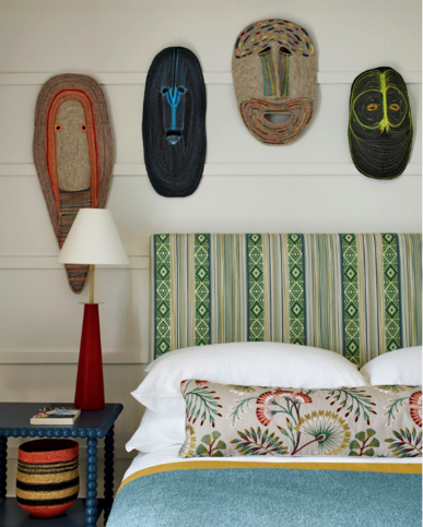 Chiana Red/Green Fabric by Jane Churchill