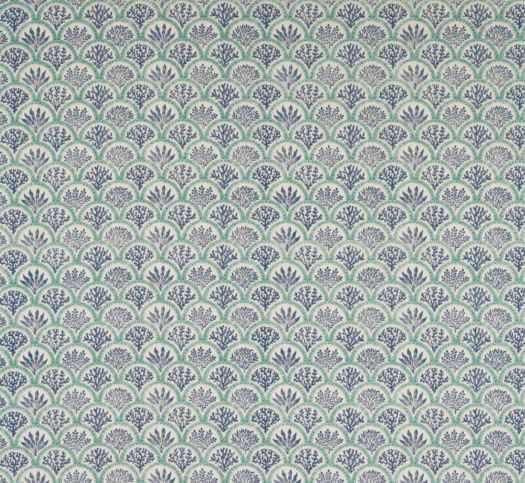 Coralli Blue/Teal Fabric by Jane Churchill