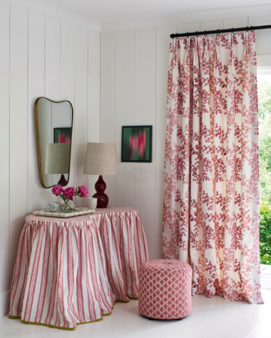 Delaney Red Fabric by Jane Churchill