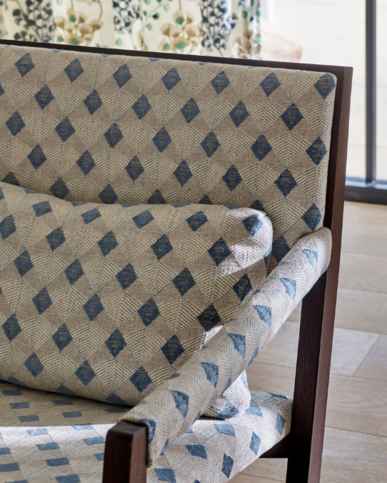 Edwin Blue Fabric by Jane Churchill