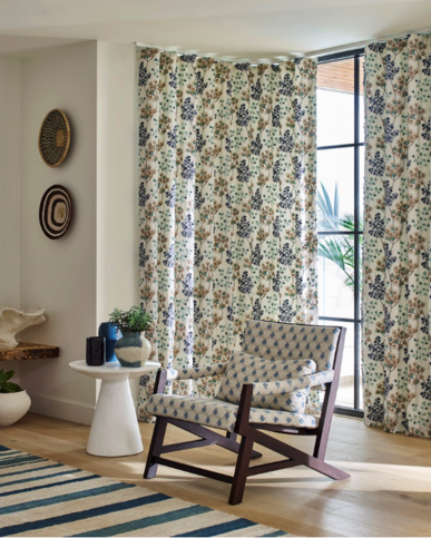 Elianna Blue Fabric by Jane Churchill