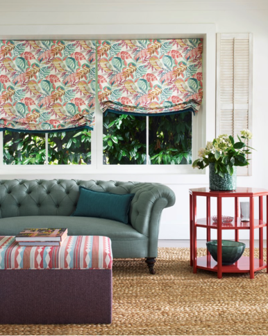 Hopper Aqua Fabric by Jane Churchill