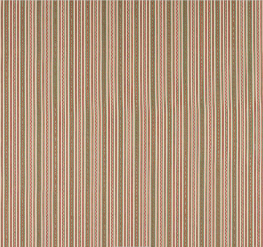 Ivo Stripe Red/Green Fabric by Jane Churchill